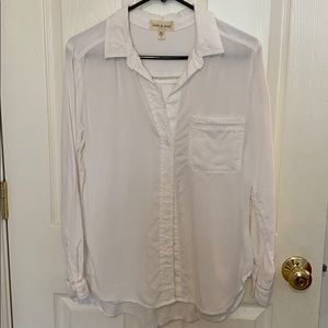 White tencel button down by Cloth & Stone